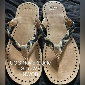 UGG Navie & Jute Braided Sandal NWOB